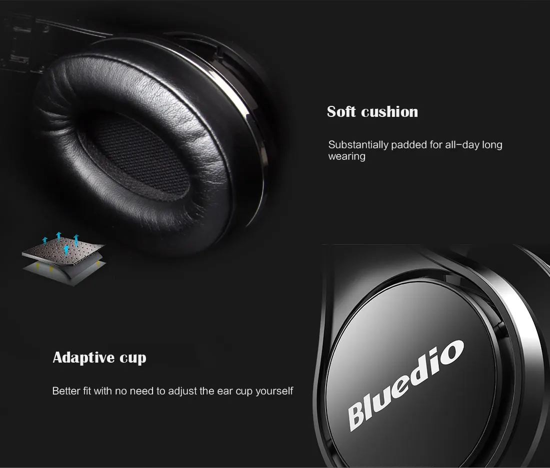 Bluedio UFO Bluetooth наушники 3D звук наушники высокого класса из алюминиевого сплава HiFi Накладные наушники Беспроводная гарнитура с микрофоном