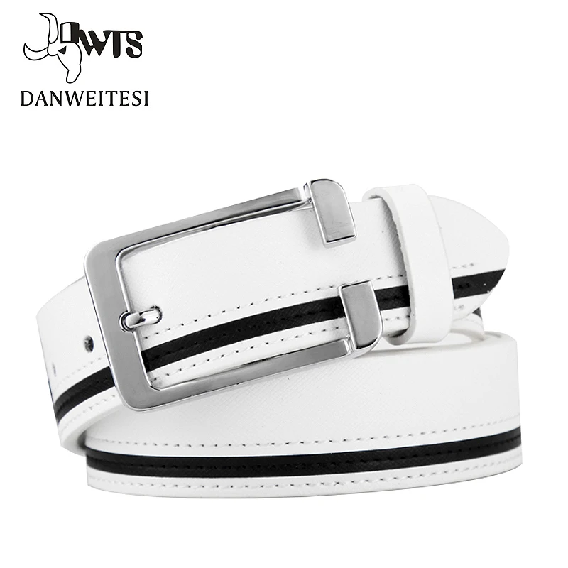 Мужской ремень из искусственной кожи [DWTS] черный брендовый Роскошный пояс