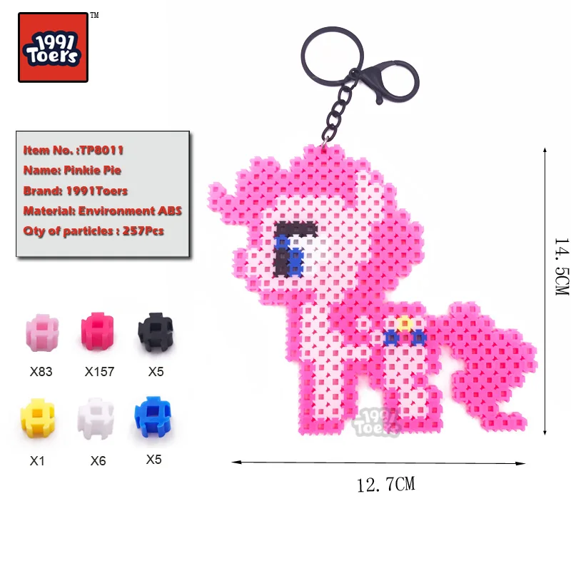 1991Toers pony Pinkie Pie головоломка Пиксельная вешалка для рисования Алмазные Кирпичи DIY