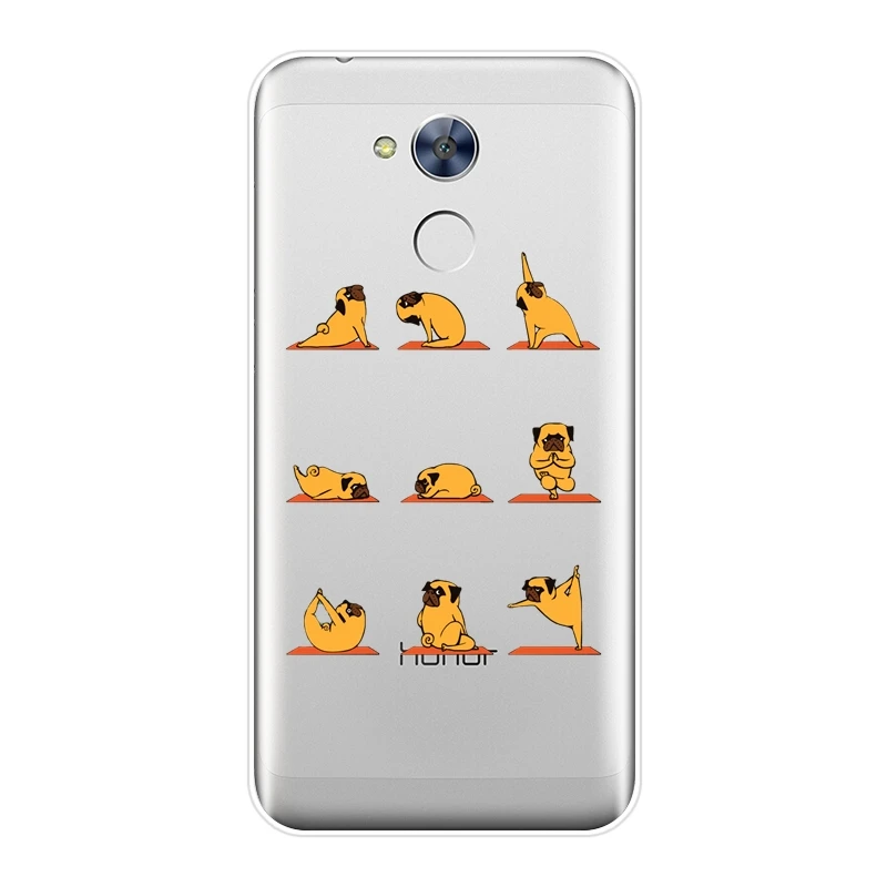 Чехол для телефона Yoga Pig мопса корги собаки Huawei Honor 6 5A 4X 5X 6X 6A Мягкая силиконовая