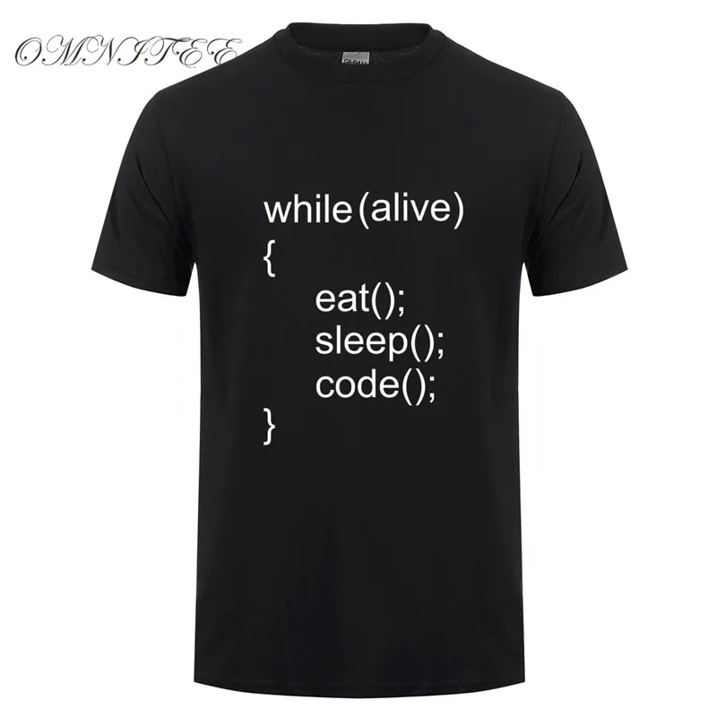Omnitee Новая летняя обувь для мужчин в то время как живых &quot Eat Sleep товара Футболка