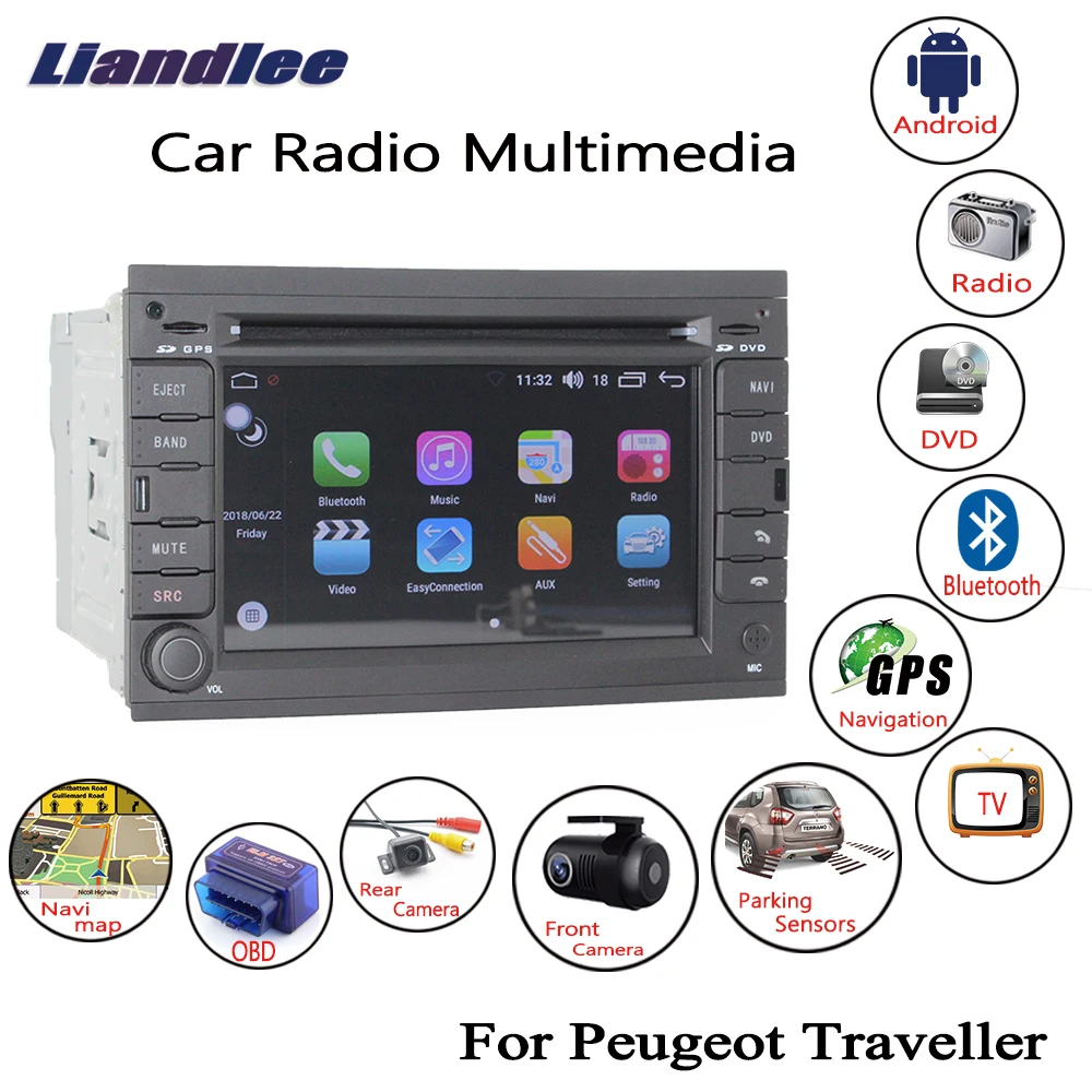Liandlee Android автомобильный для peugeot Traveller 2007~ радио CD dvd-плеер gps Navi Nav навигационные карты камера OBD ТВ HD экран