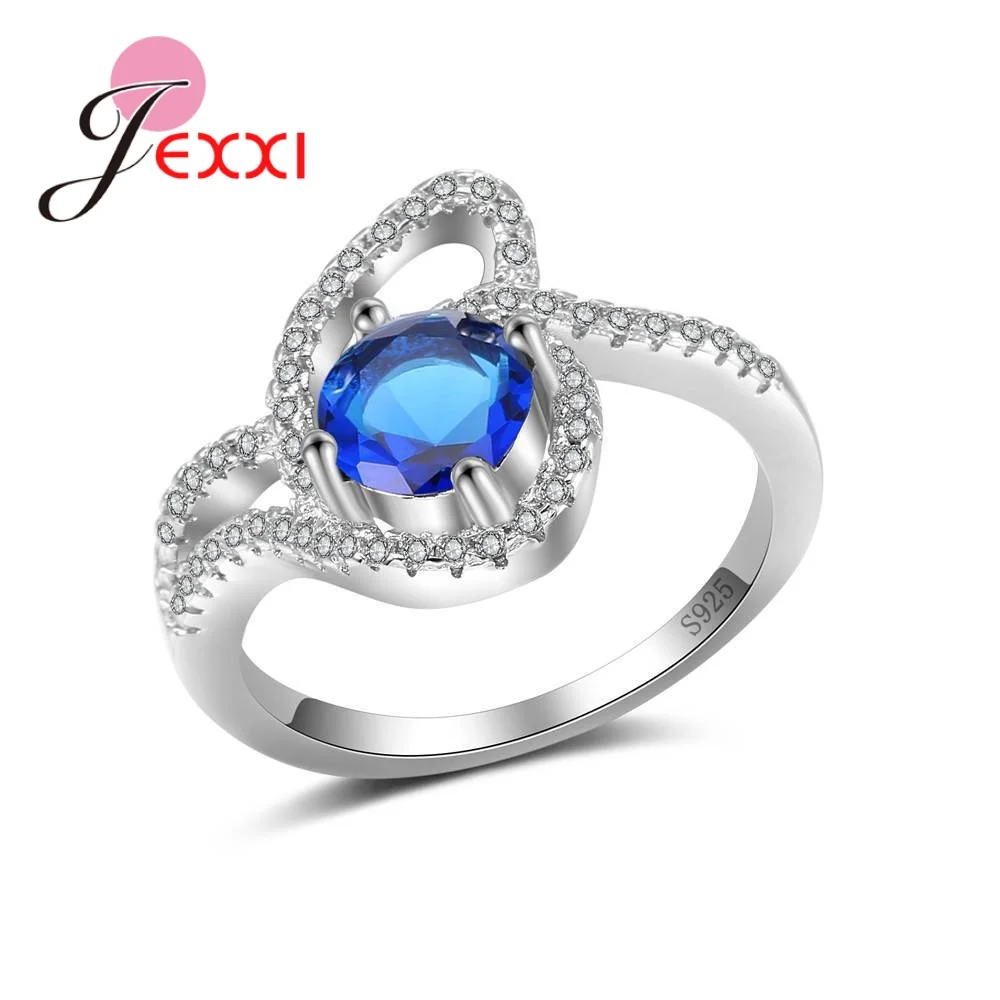 

Fashion Classic Clear Round Stone Rings For Women 925 Sterling Silver Accessories Suitable For Party Metting New Occasion