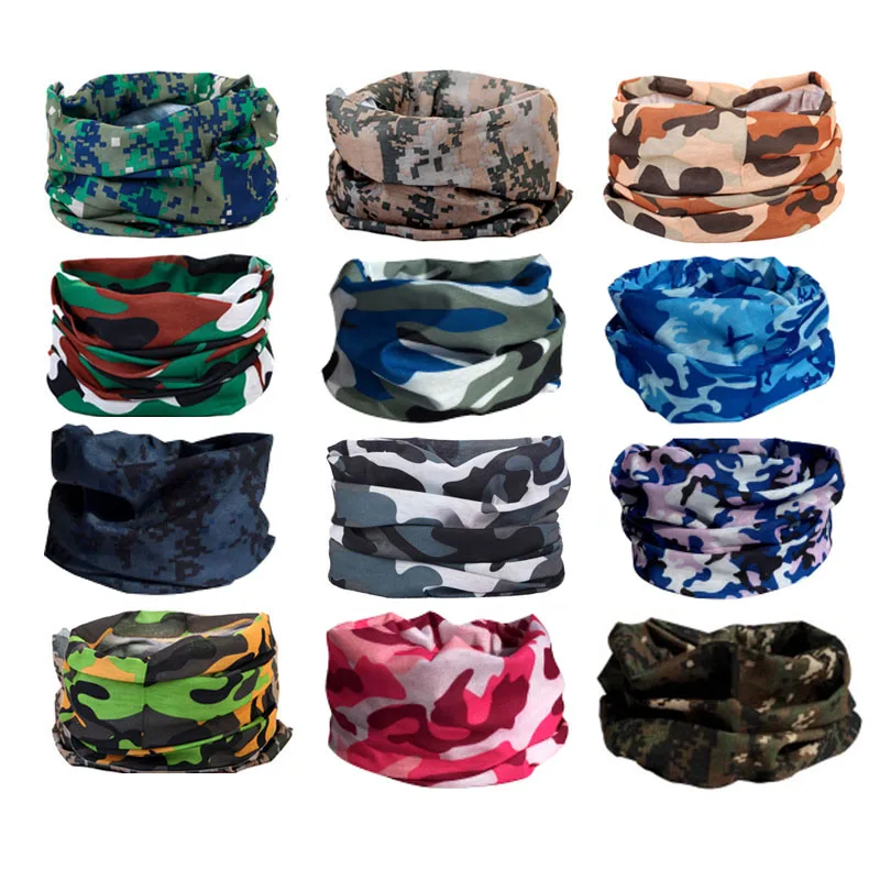 

Bandana Camo Headwear Bandanas Sport Men Women Camouflage Head Scarf Cycling Shemagh Face Mask Balaclava Tactical Neck Warmer