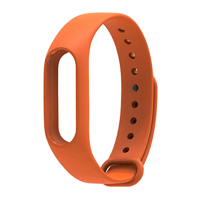 Для Xiaomi mi Band 2 ремешок замена аксессуары для смарт-браслета двухцветный mi band 2 Браслет ремешок mi 2 силиконовый ремешок - Цвет: Оранжевый