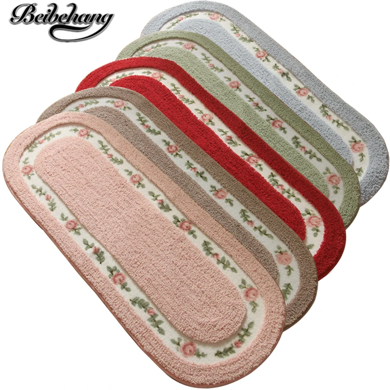 Высококачественные коврики beibehang для ног новые из пасторальных роз супермягкий