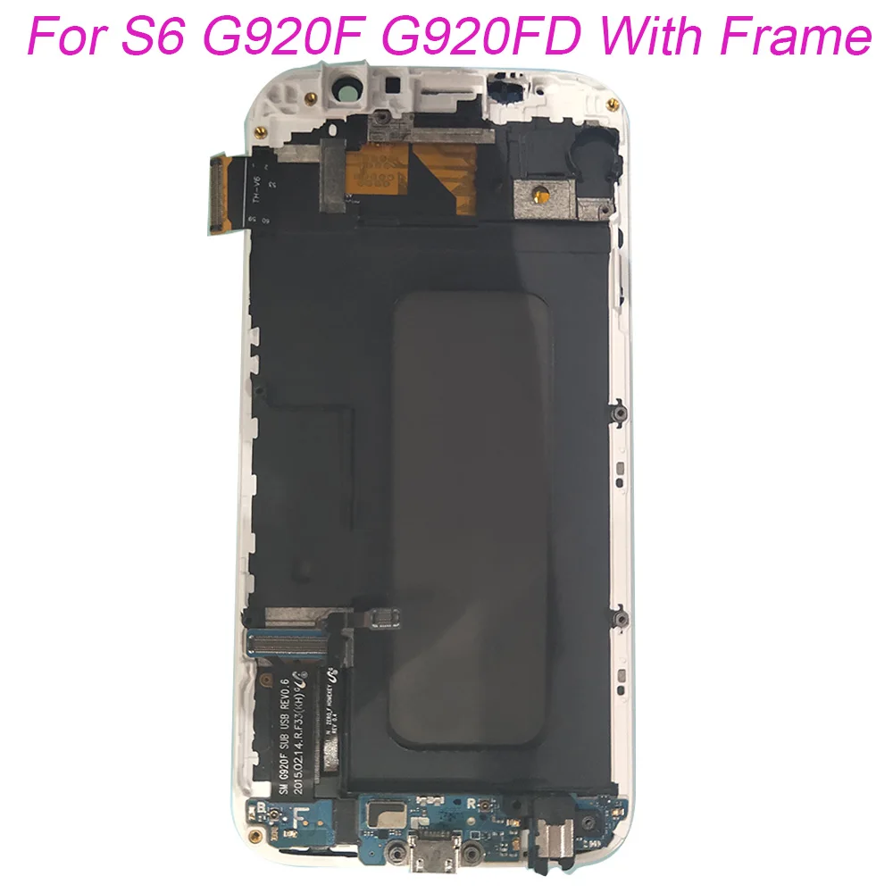 3 шт TFT для samsung Galaxy S6 G920F G920 сенсорный экран дигитайзер ЖК дисплей рамка G920FD G920FQ с