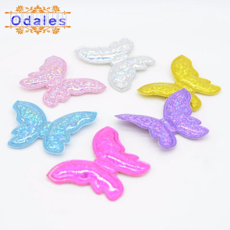 36 шт. кавайная лазерная аппликация бабочки для маленьких девочек сандалии с