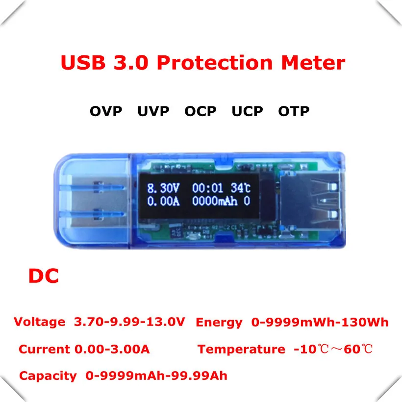 RD 10 шт. OLED USB 3.0 защита инструмента Вольтметр Амперметр Мощность Напряжение Ток