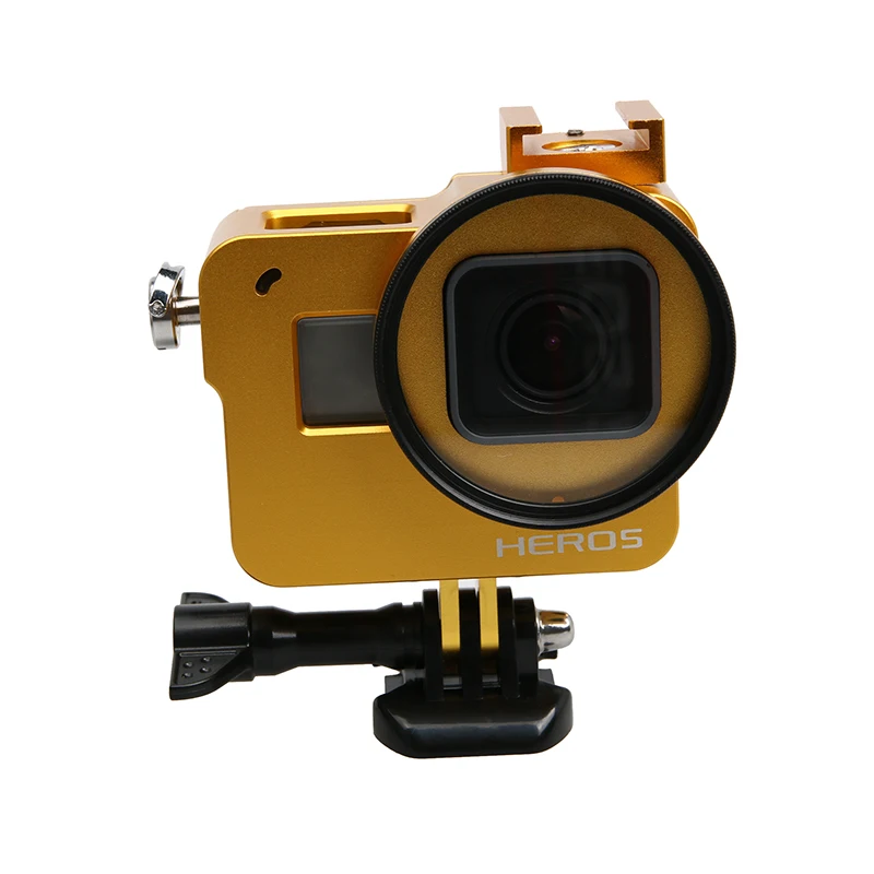 Защитный чехол из алюминиевого сплава для камеры GoPro Hero 5 Black с креплением на