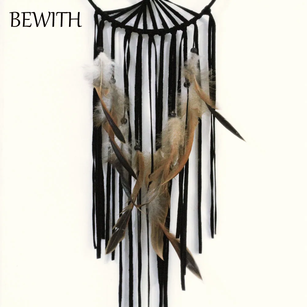 Древо жизни индийский Ловец снов большой с перьями и натуральным камнем