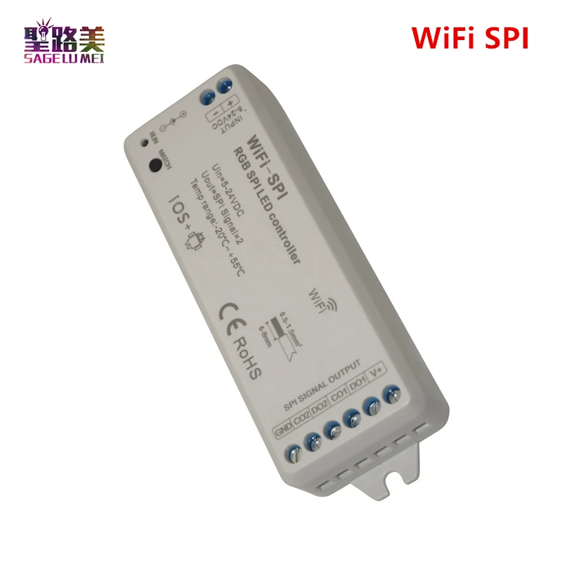 DC5V 24V RGB SPI Wi Fi светодиодный контроллер Поддержка WS2811 WS2812B SM16703 LPD6803 WS2801 UCS1903 sk6812 IC