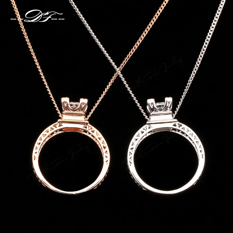 новый элегантный 2014 aaa+cz партия алмазов подвески ожерелья образный 18k