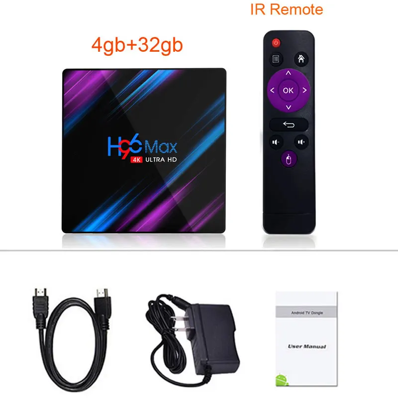 4GB 32GB TV BOX 9.0 4 ГБ ОЗУ 64 Гб 4 к Смарт ТВ приставка Android 9,0 H96 MAX Plus RK3328 ТВ приставка 2,4g/5G wifi H96Max+ pk T9 android 8,1 медиа pl - Цвет: 4GB 32GB TV BOX 9.0