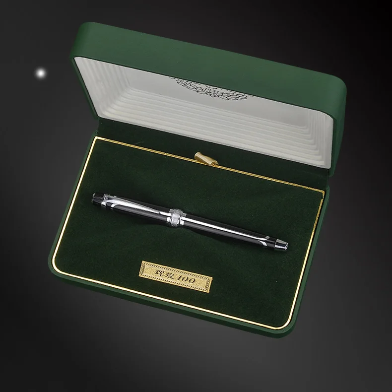 HERO Brilliant 100 Классическая 14K авторучка ручка Подарочная коробка - Цвет: 1