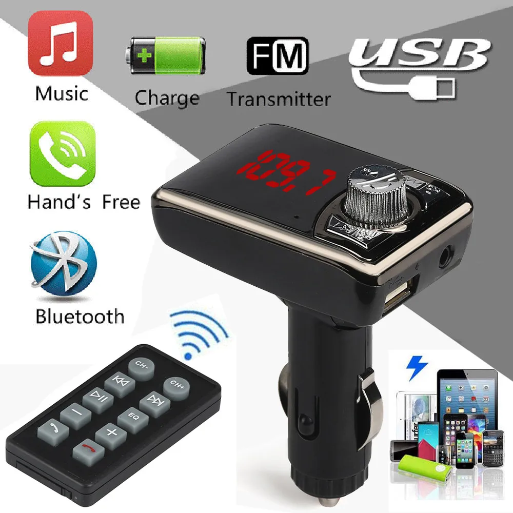 HIPERDEALE Bluetooth автомобильный комплект MP3-плеер беспроводной FM передатчик громкой связи USB TF SD удаленного челнока