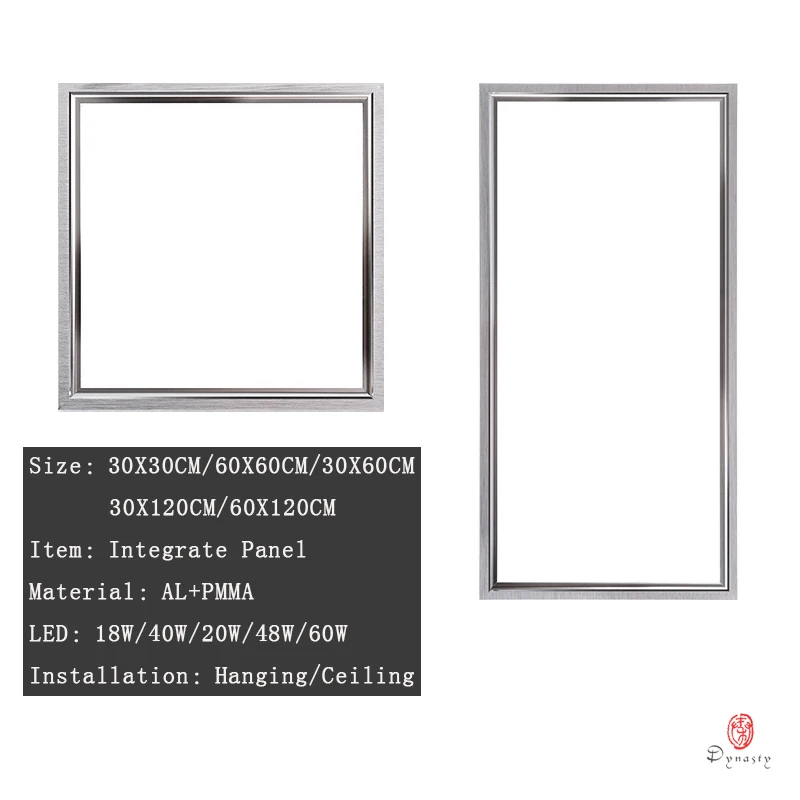 Светодиодные панельные светильники 30X30CM квадратное алюминиевое интегрированное