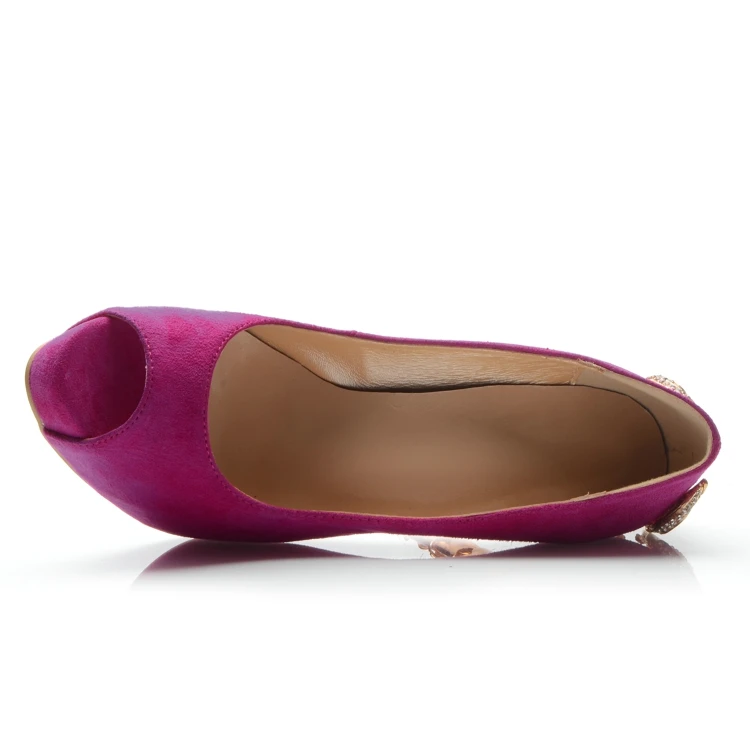 Новинка 2019 года свадебные фиолетовые туфли из натуральной кожи для невесты