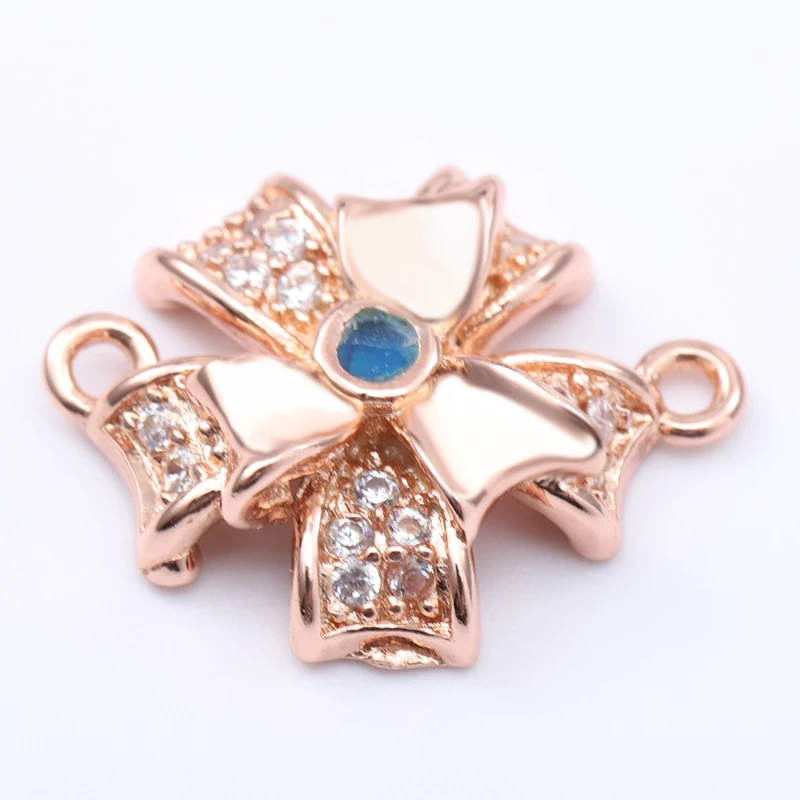 Singreal Opal Micro Pave Bow Charms Bracelet Becklace Choker Pendant Connectors for Women DIY Jewelry Making Accessories | Украшения и