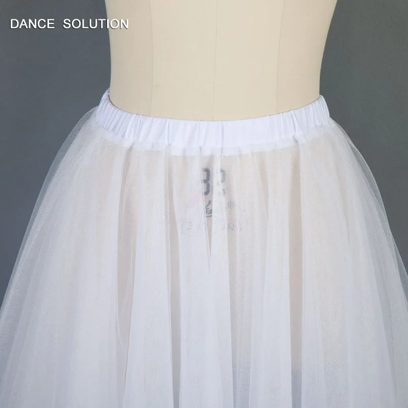 Четырехслойная круглая Тюлевая балетная юбка для взрослых и детей танцевальная