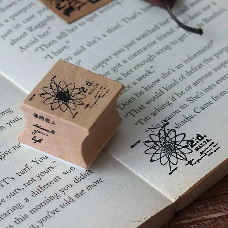 1 шт. серия книг с памятью для путешествий Деревянный штамп diy Ручная наклейка