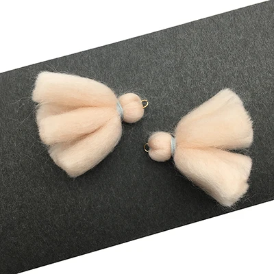 CHENGRUI L173, 3,5 см, кисточка, хлопковая кисточка, кисточки для ювелирных изделий diy, бахрома для штор, застежки для сережек, штора Для Теней, 4 шт./пакет - Цвет: L17303