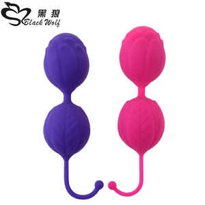 Черный волк 100% силиконовые шарики, умный шар любви для вагинальных плотных тренажеров Вибраторы, шарики Бен Ва интимные игрушки для женщин