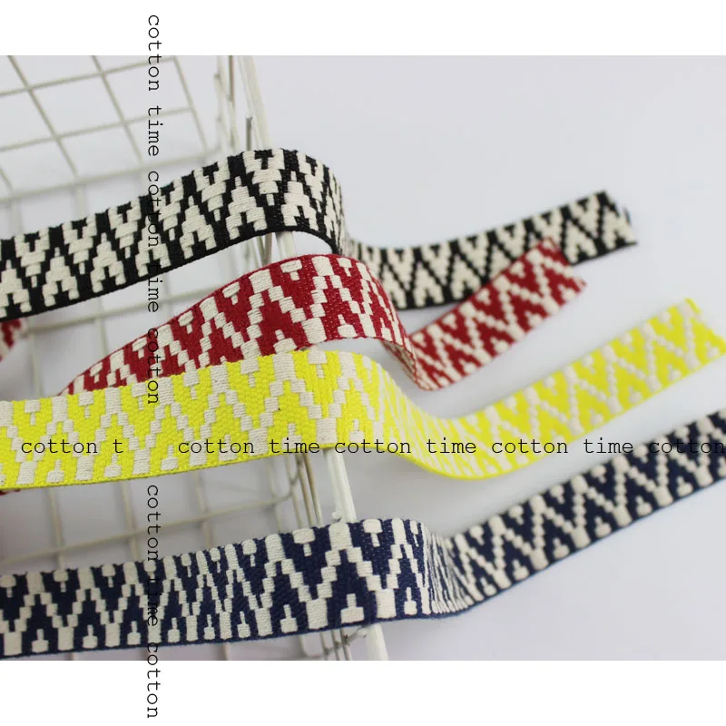 6yards/lot Jacquard webbing 2.5cm wide ethnic ribbon embroidery style trim Cotton mixed Sewing Accessory | Дом и сад