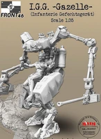 135 modern man stand fantasy with machine toy resin model miniature kit unassembly unpainted