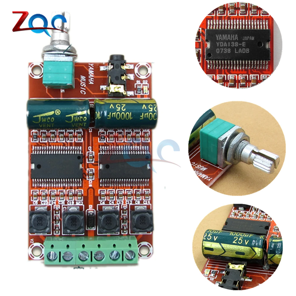 

XH-M531 20W x 2 DC 12-15V YDA138-E Digital Amplifier Module Adjustable Stereo HIFI Class D Audio Amplifier Board