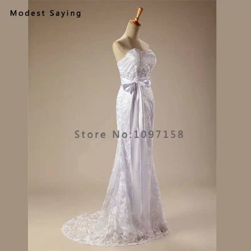 Женское кружевное свадебное платье с юбкой годе белое длинное официальное