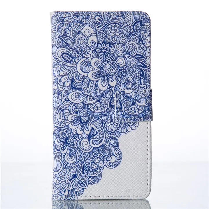 Flower Ceramics Милый чехол для sony Xperia L2 L1 E6 C6 XA1 XA2 ультра XZ XZ2 Премиум XZ1 компактной Z3 чехол Лев кошелек с тигровой расцветкой Карты Карманный кожаный Капа для DP26F - Цвет: Flower Ceramics