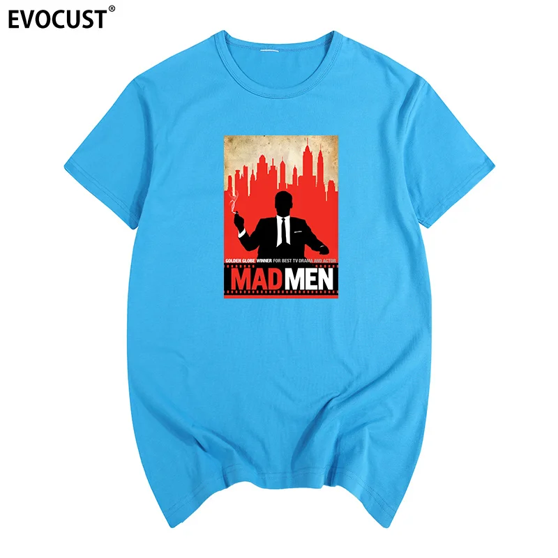 Mad Men TV Show Inspired Poster Don Draper Summer print T-shirt Cotton T shirt New women TEE | Мужская одежда