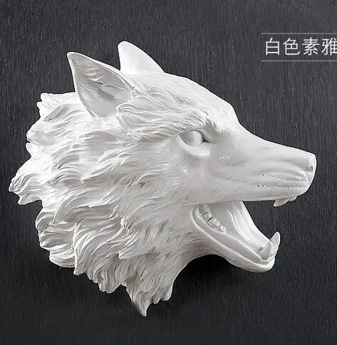 Креативное украшение на стену с головой волка статуя Имитация животных поделки