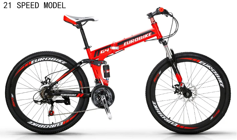 Eurobike 26 дюймов складной горный велосипед дисковый тормоз 21 скорость 160 185 Rider