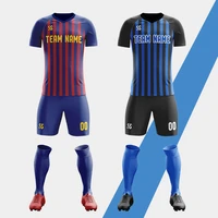 free shipping custom soccer jersey design stipe football jerseys football uniform breathable quick dry soccer shirt team suit
