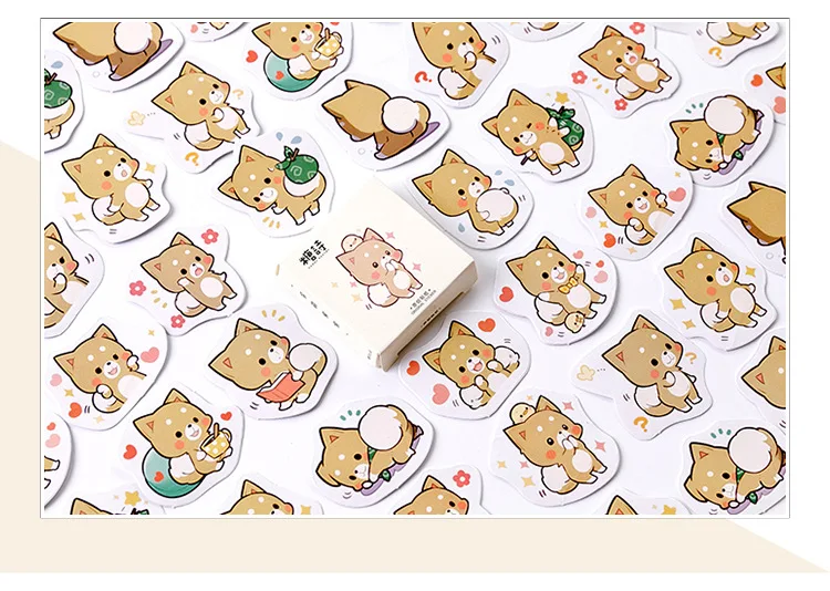 45 шт./упак. прекрасный косплей Shiba «Лисья Секретная служба»(Inu памятки наклейки пакет разместил его Kawaii планировщик для скрапбукинга наклейки канцелярские Эсколар школьные принадлежности