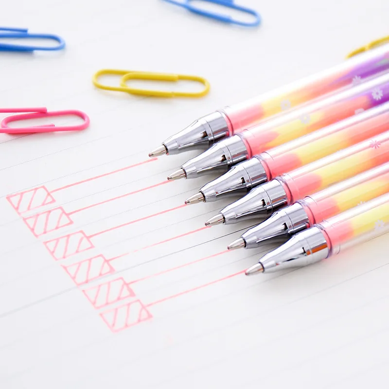 6 шт./лот Оптовая продажа Новый воды красочные Творческий Радуга 0 8 мм пластик