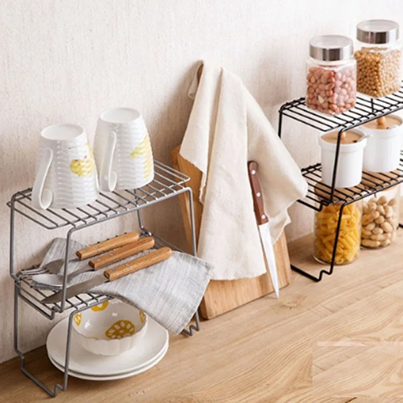 Кованая железная стойка для хранения кухонные штабелируемые стеллажи приправа