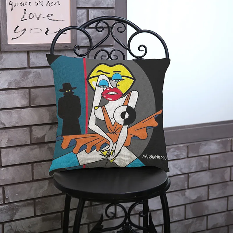 Подушка декоративная льняная для дивана автомобильного стула 45 х45 см|pillow insert|pillow