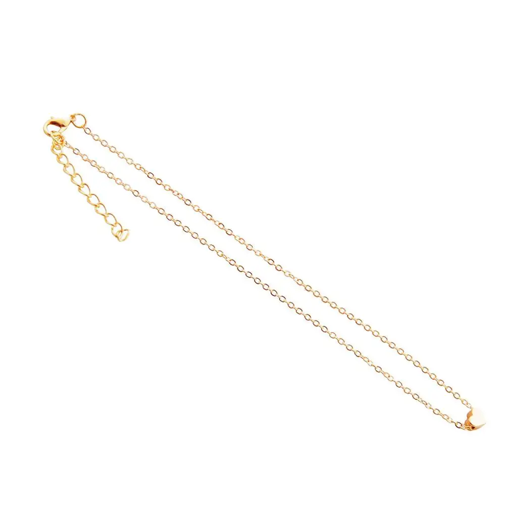 Bohemian Small love Choker Necklace for Women gold Silver Chain Tiny Heart Pendant color Chocker Jewelry | Украшения и аксессуары