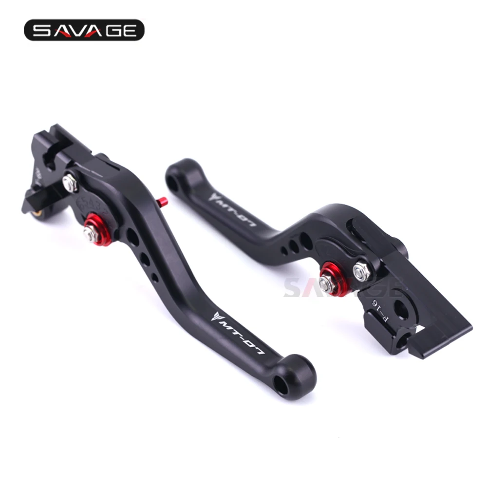 Короткие Рычаги тормозной системы сцепления для YAMAHA MT07 MT 07 MT09- аксессуары для мотоциклов регулируемые 3 цвета с ЧПУ Логотип MT-09 MT-07