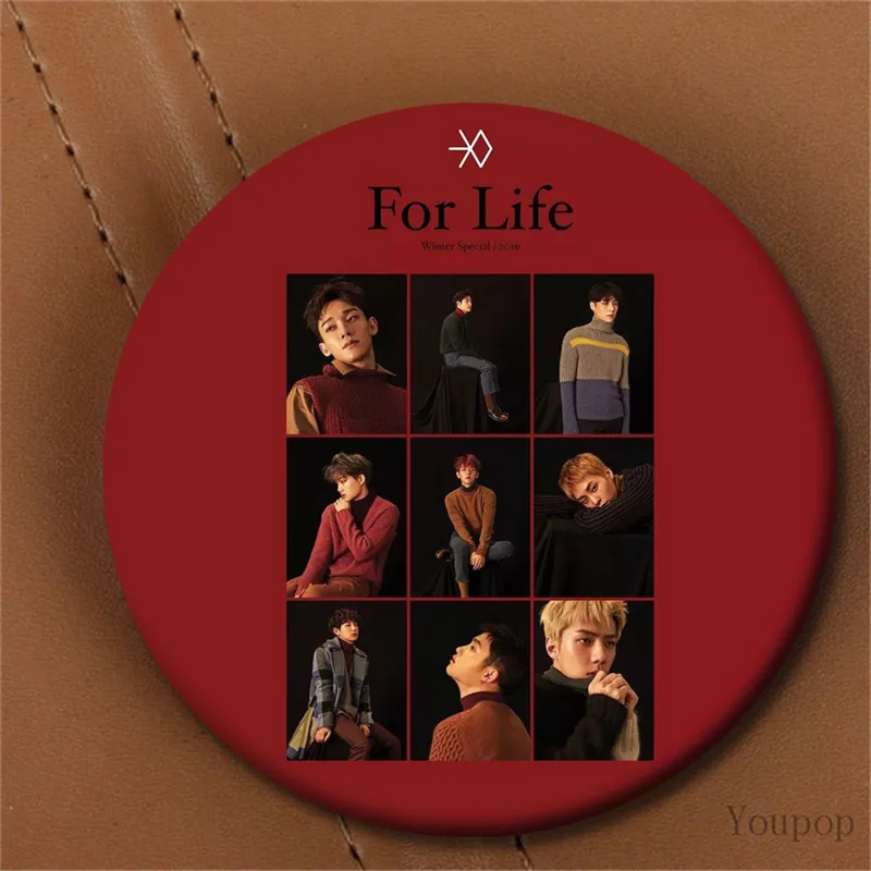 Youpop корейский EXO EXO-K EXO-M Сезон Зима специальный альбом для жизни брошка в виде усов аксессуары K-POP броши - Окраска металла: For Life