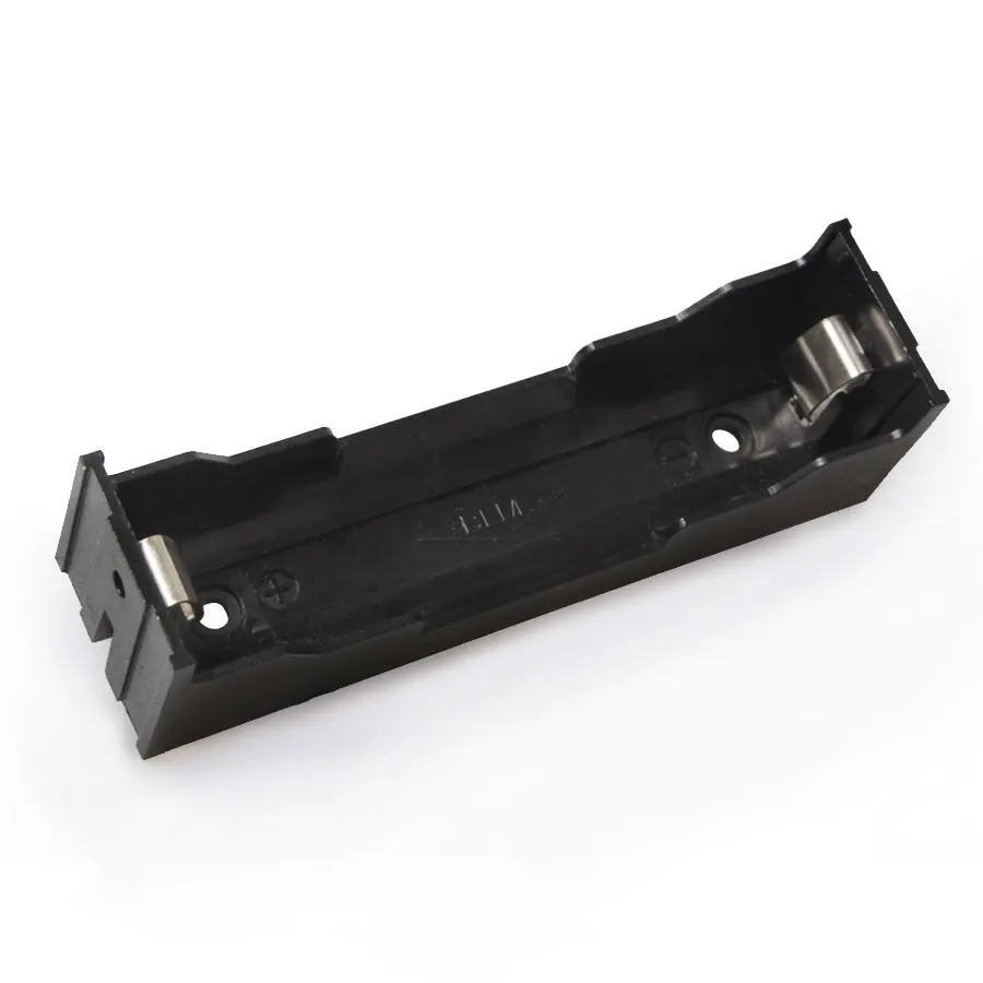 High Quality Wholesale 100pcs/lot Battery Holder Black Plastic Case With Pin For 18650 3.7V Rechargeable Lithium Battery