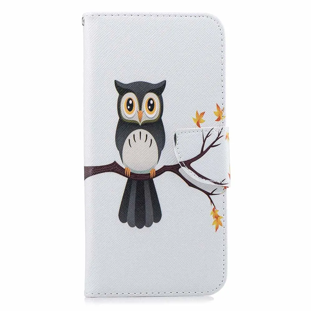 Бумажник с отделением для карт и рисунком флип чехол для LG K11 Магнитный чехол для LG K8 K9 K10 K30 G7 ThinQ Stylo 4 чехлы на заднюю панель телефона B116 - Цвет: Tree Owl