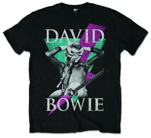 

DAVID BOWIE 'THUNDER' T-SHIRT - NUOVO E ORIGINALE 2018 Latest Men T Shirt Fashion Pre-Cotton Tee Shirt For Men