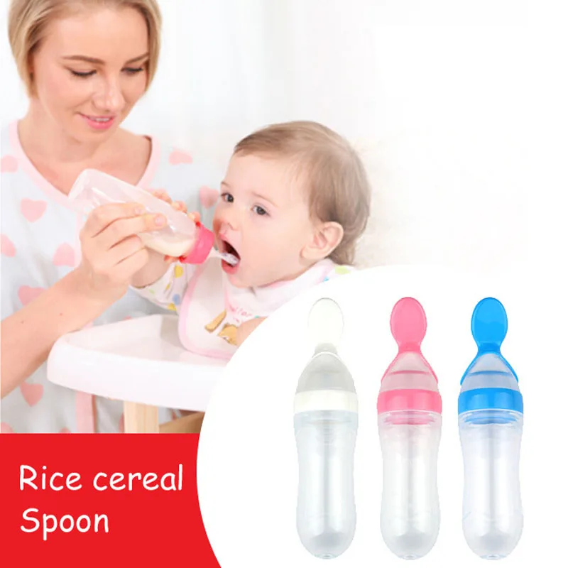 1 шт. 90 мл силиконовая ложка для кормления без БФА детская посуда рисовые злаки|bpa