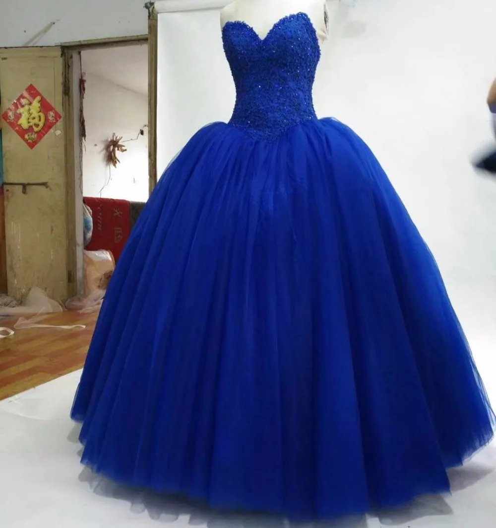 Пышная Тюлевая юбка Королевского синего цвета от CloverBridal бальное платье милое 16