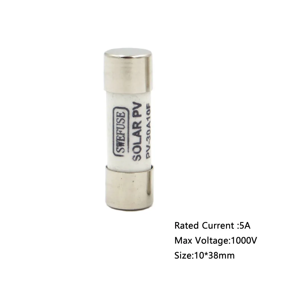 5A 10A 15A 20A 30A 1000VDC F Использовать для панели солнечных батарей F Использовать держатель защитный MC4 разъем F использовать защиту фотоэлектрических - Цвет: Fuse 5A
