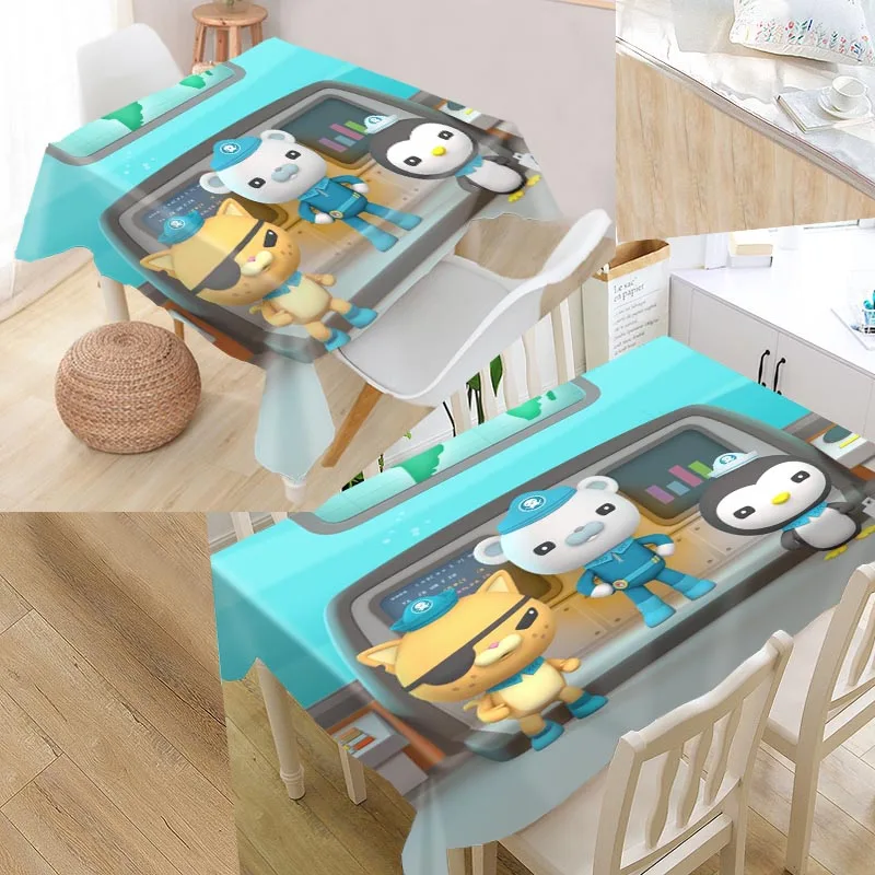 Скатерть для стола Octonauts прямоугольная водостойкая маслостойкая квадратная под
